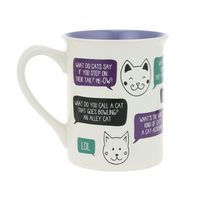 Enesco CAT JOKES MUG 16 OZ