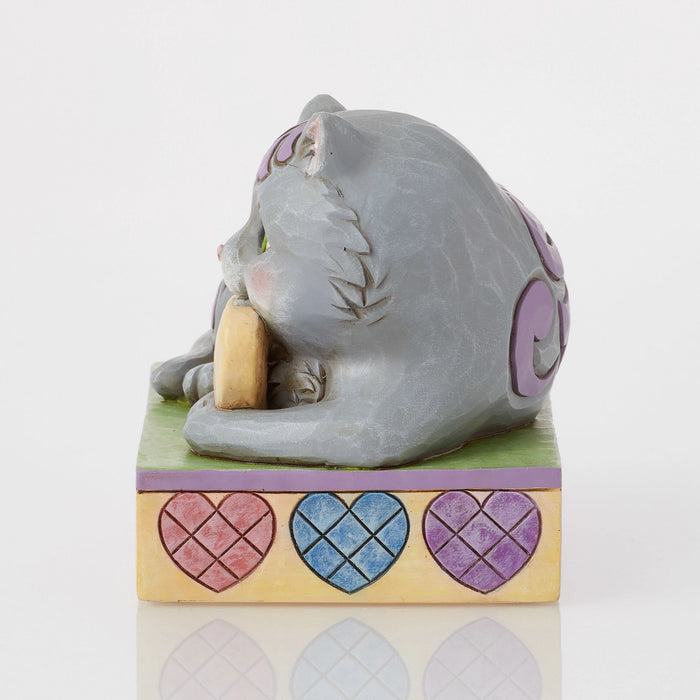 Enesco Cat Lying By Message Hearts