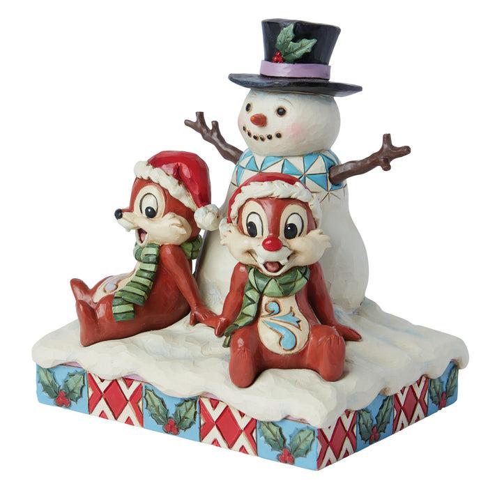 Enesco Chip And Dale With Snowman
