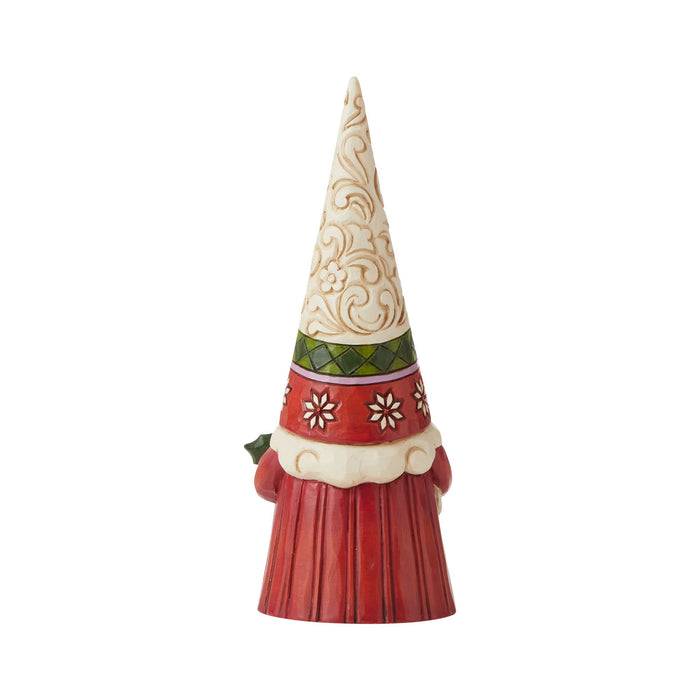 Enesco Christmas Gnome Holding Holly
