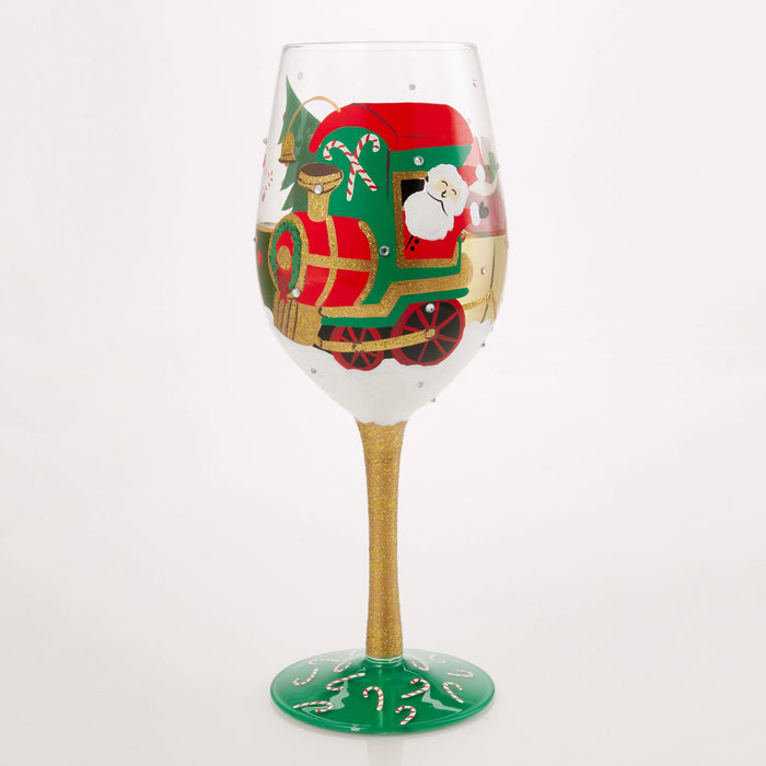 Enesco Chuggin' Along Wine Glass