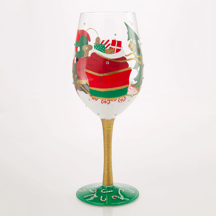 Enesco Chuggin' Along Wine Glass