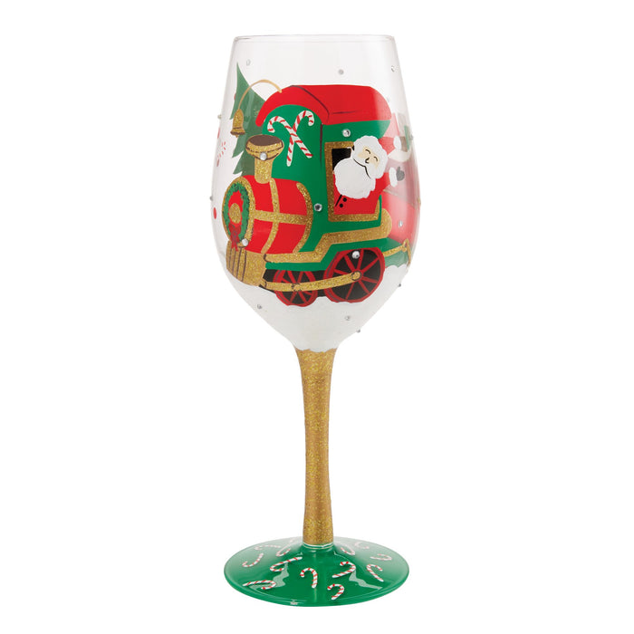 Enesco Chuggin' Along Wine Glass