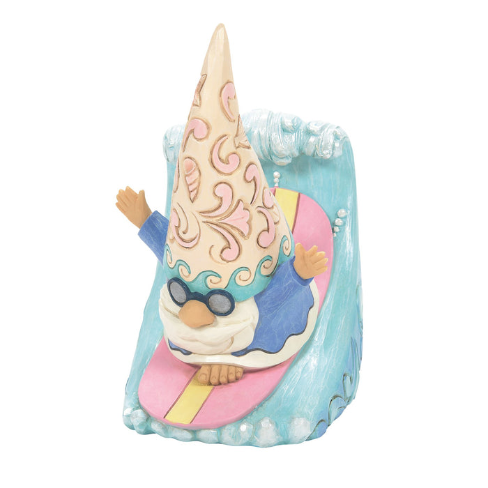 Enesco Coastal Gnome Surfing Figurine
