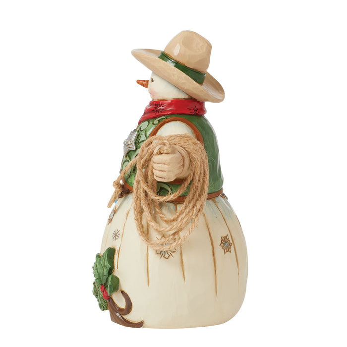 Enesco Cowboy Snowman Figurine