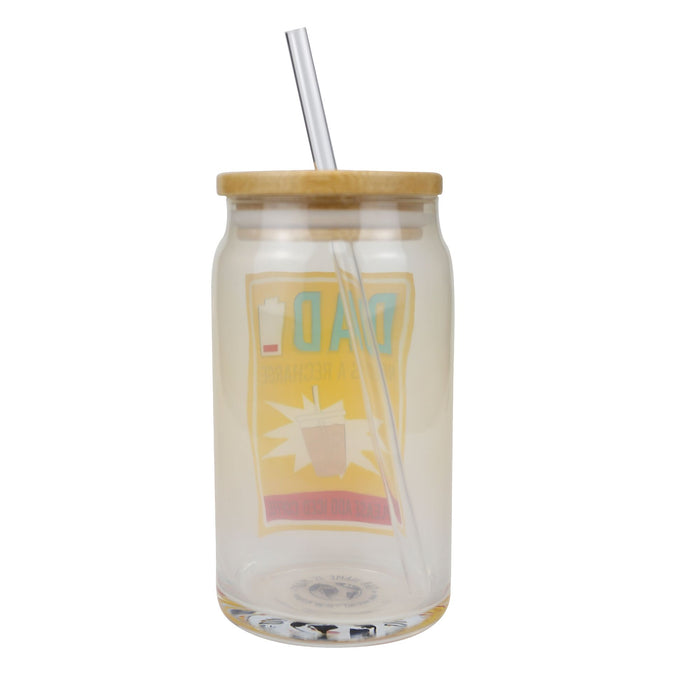 Enesco Dad Latte Glass With Lid