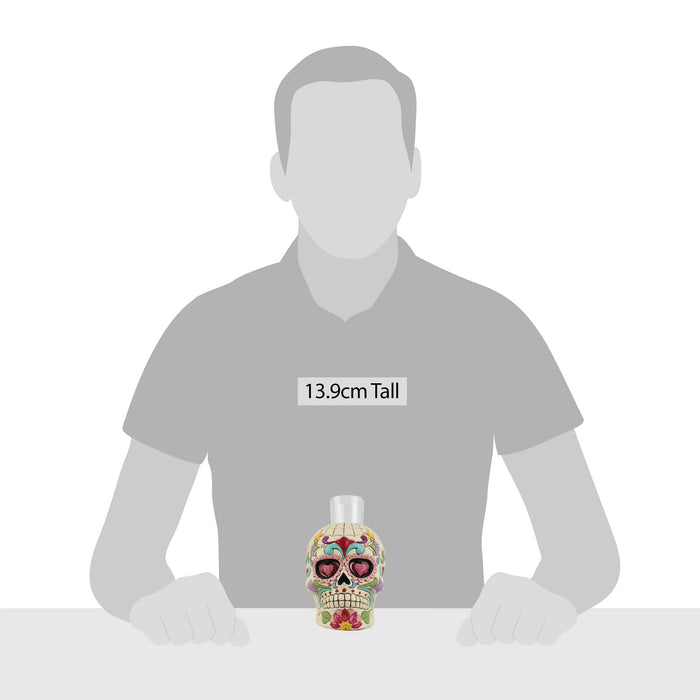 Enesco Day Of Dead Skull Candleholder