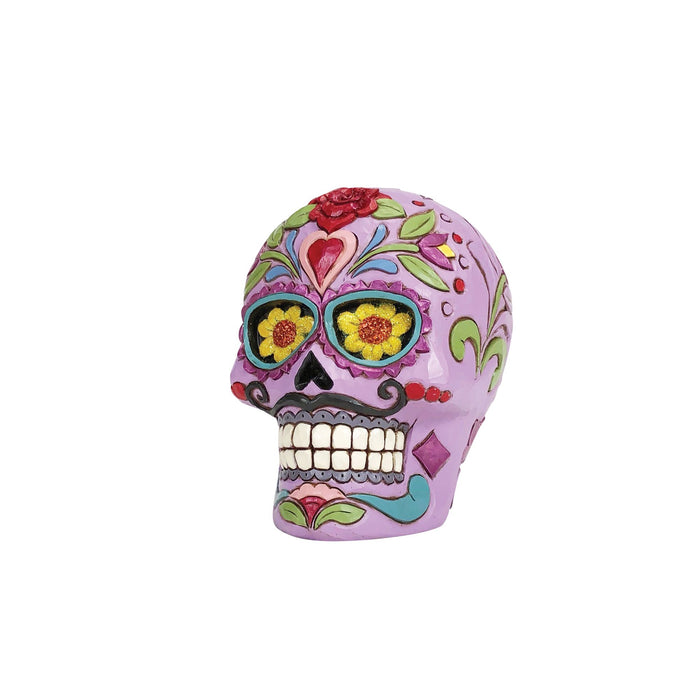 Enesco Day Of The Dead Purple Skull