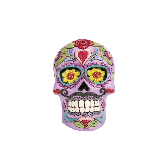Enesco Day of the Dead Purple Skull