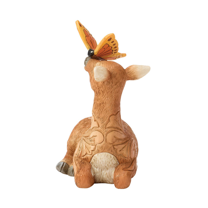 Enesco Deer With Butterfly Figurine
