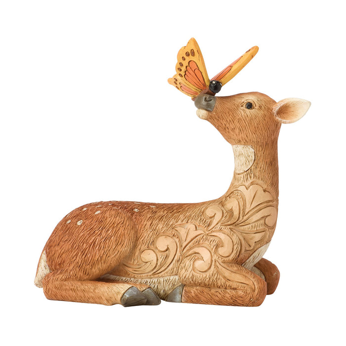 Enesco Deer with Butterfly Figurine