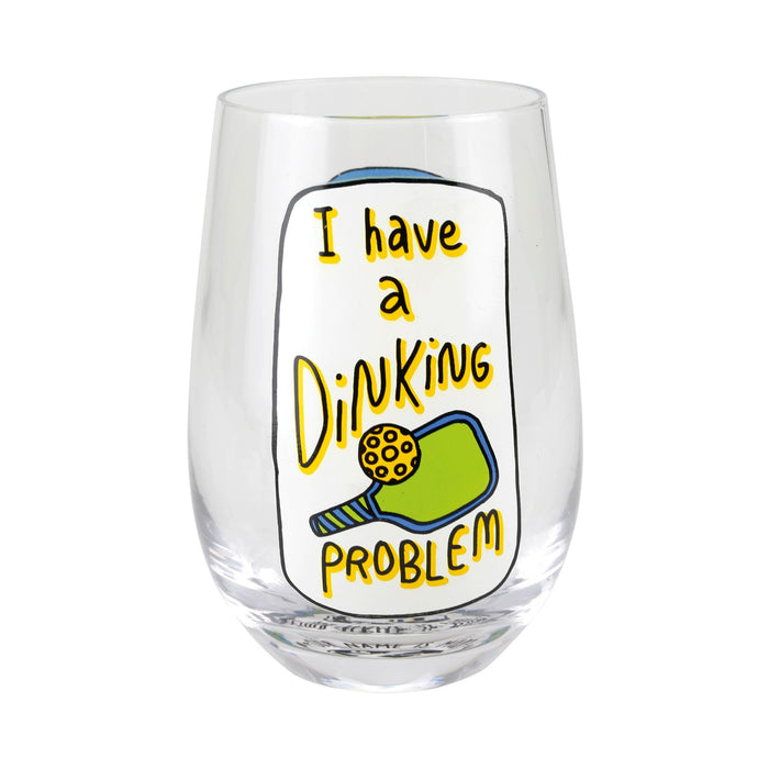Enesco Dinking Problem Stemless Glass
