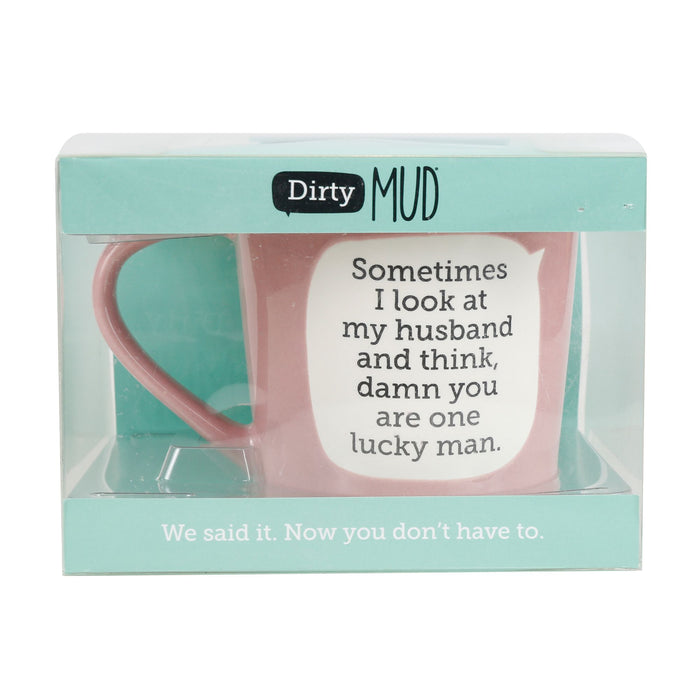 Enesco Dirty Mud Lucky Husband Mug