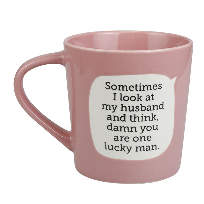 Enesco Dirty Mud Lucky Husband Mug