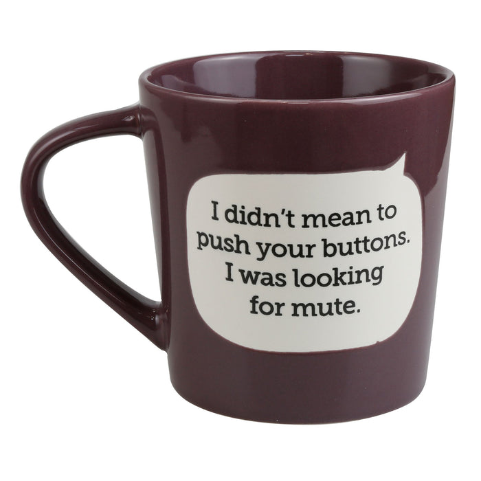 Enesco Dirty Mud Mute Button Mug