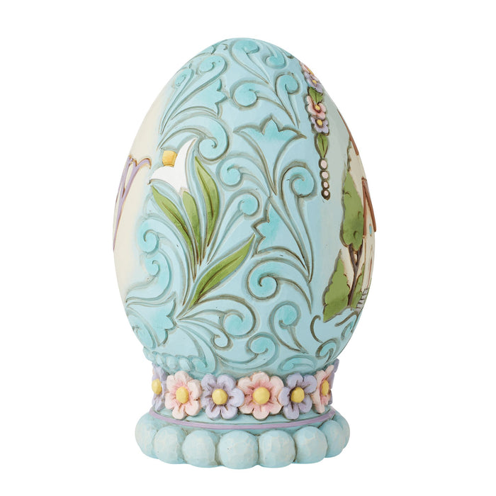 Enesco Egg With Church Scene Figurine
