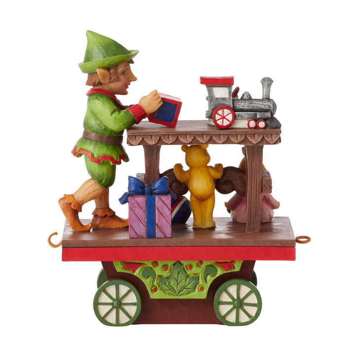 Enesco Elf With Toys Train Car