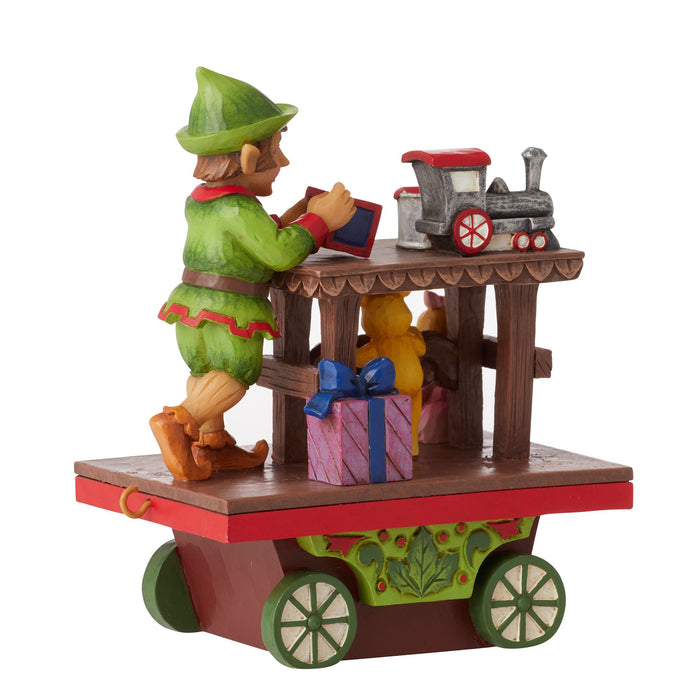 Enesco Elf With Toys Train Car