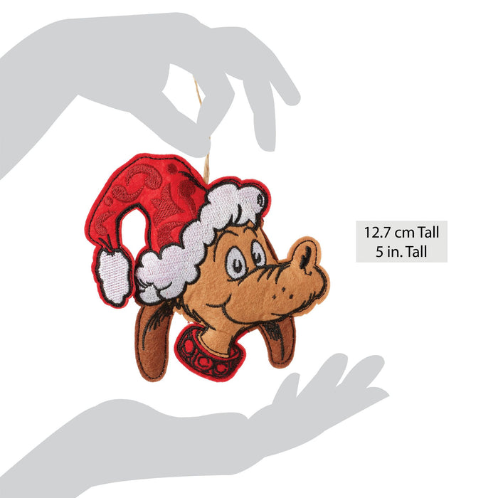 Enesco Felt Max In Santa Hat Ornament