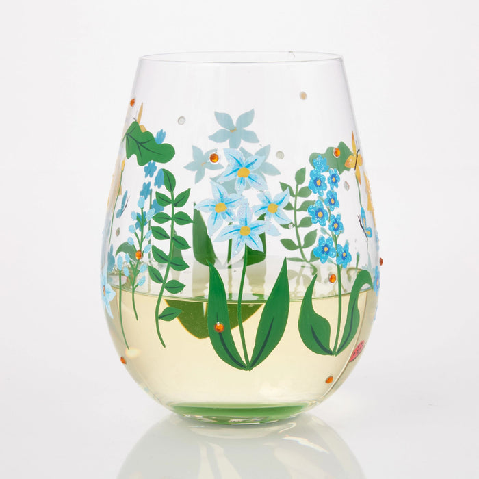 Enesco Floral Fields Stemless Wine