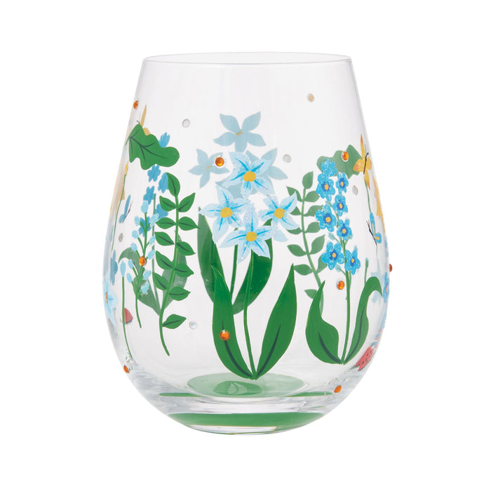 Enesco Floral Fields Stemless Wine
