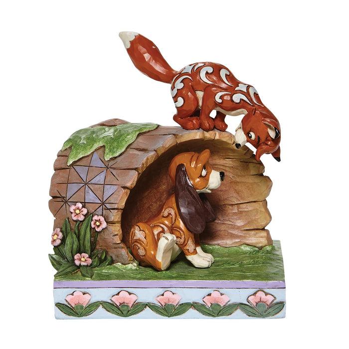 Enesco Fox and Hound on Log