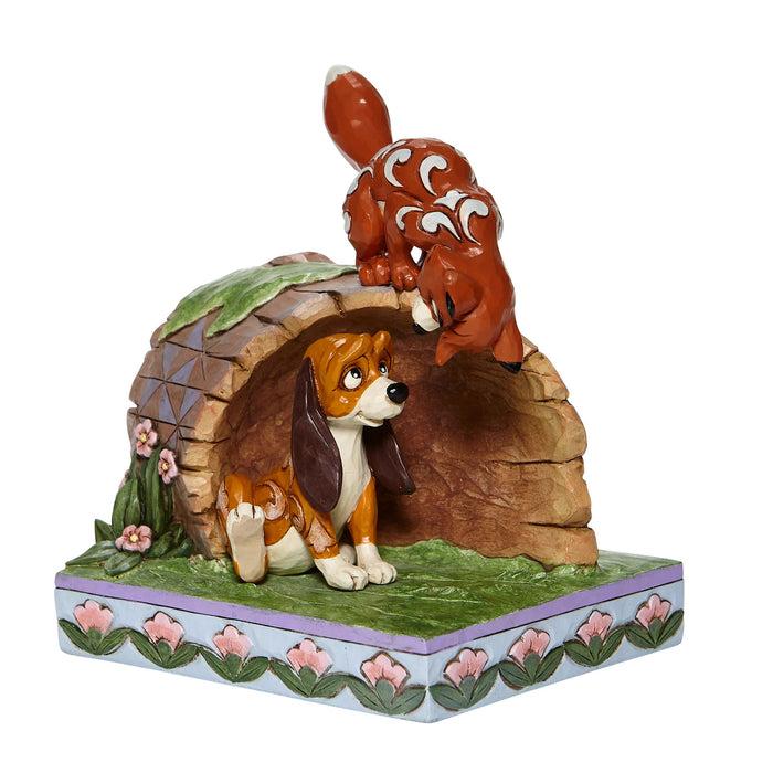 Enesco Fox And Hound On Log