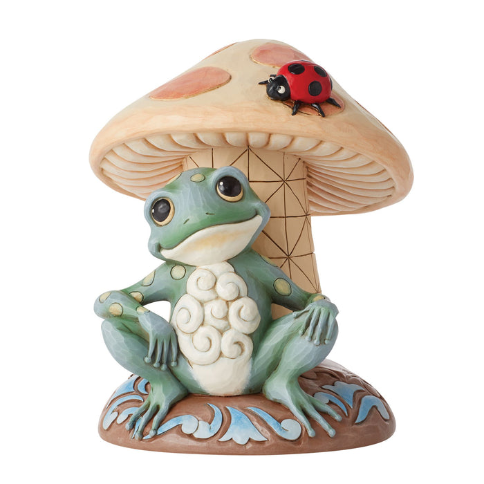Enesco Frog Leaning on Mushroom Fig