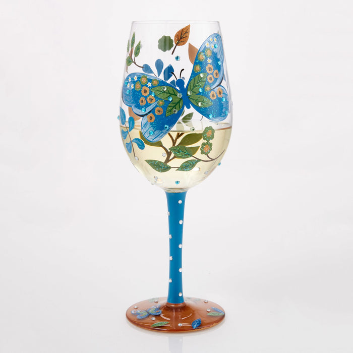 Enesco Garden Butterfly Wine Glass