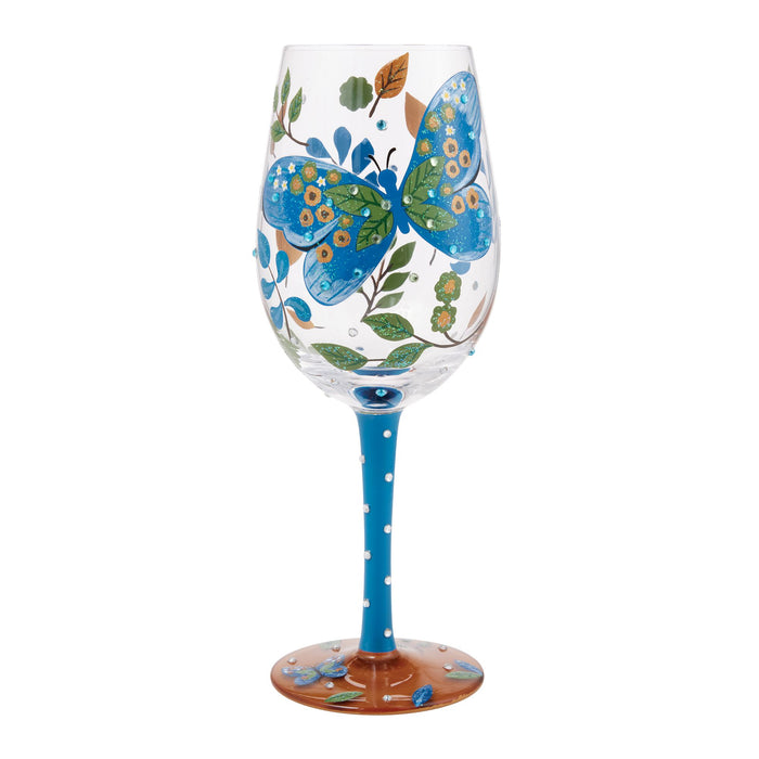 Enesco Garden Butterfly Wine Glass