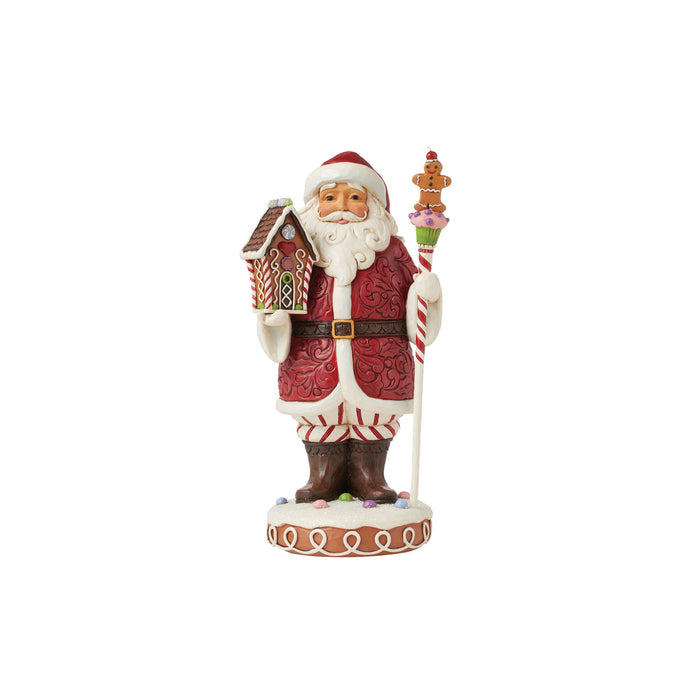 Enesco Gingerbread Santa Staff Fig