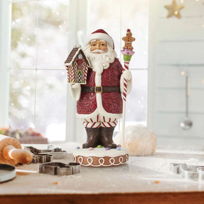 Enesco Gingerbread Santa Staff Fig