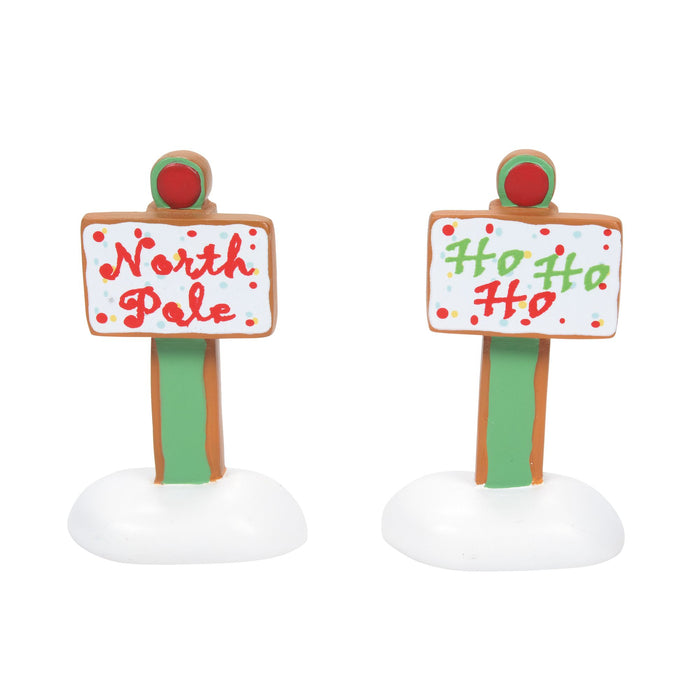 Enesco Gingerbread Xmas Signs St/2