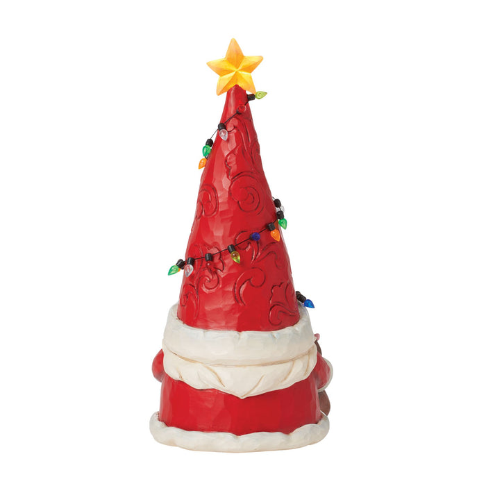Enesco Gnome Santa Wrap In Lights Fig