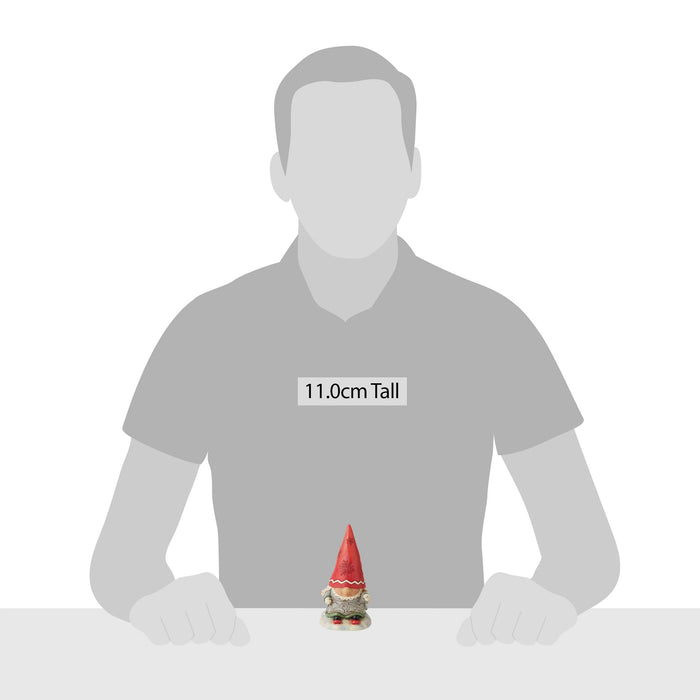 Enesco Gnome With Braids Skiing