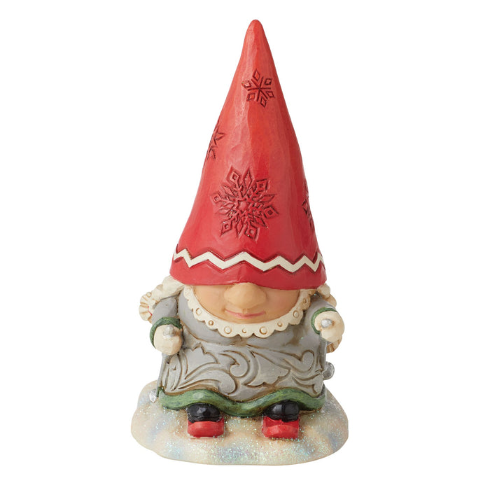 Enesco Gnome with Braids Skiing