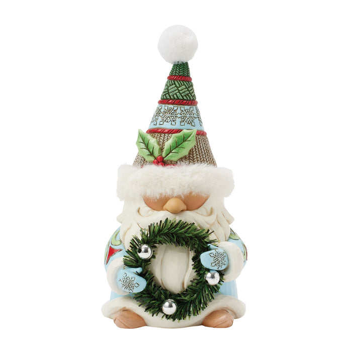 Enesco Gnome Wreath & Fur Hat Fig