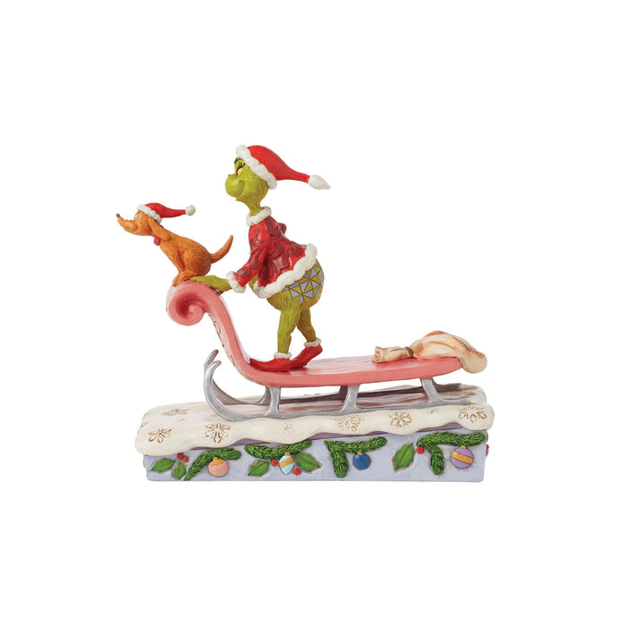 Enesco Grinch And Max On Sled