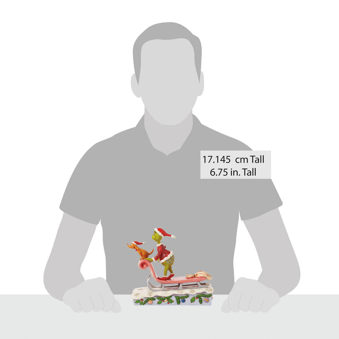 Enesco Grinch And Max On Sled