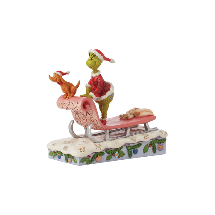 Enesco Grinch and Max on Sled
