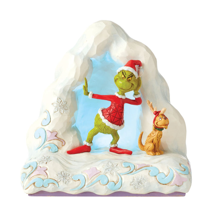 Enesco Grinch And Max On Snow Mound