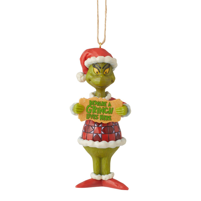 Enesco Grinch Beware a Grinch PVC Orn