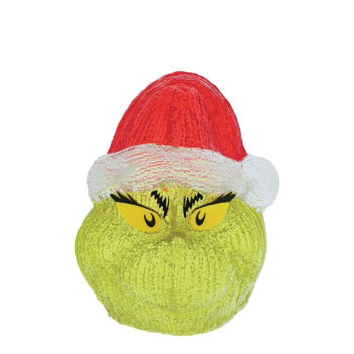 Enesco Grinch Head 8" Lit Fig