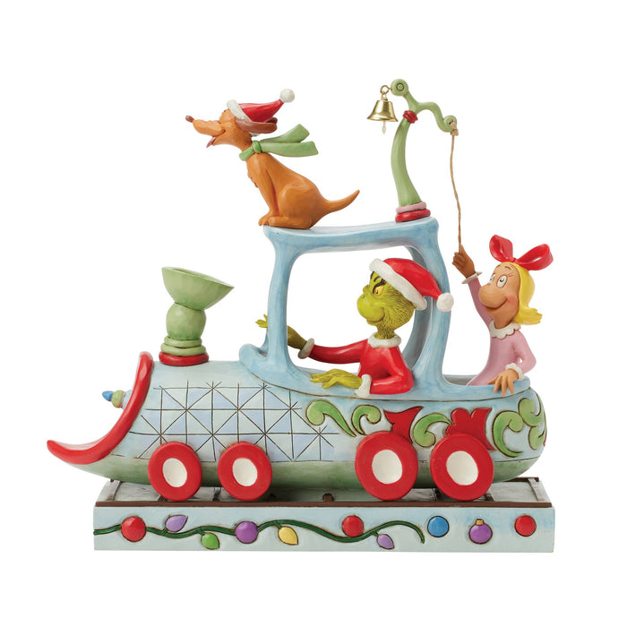 Enesco Grinch Max and Cindy on Train