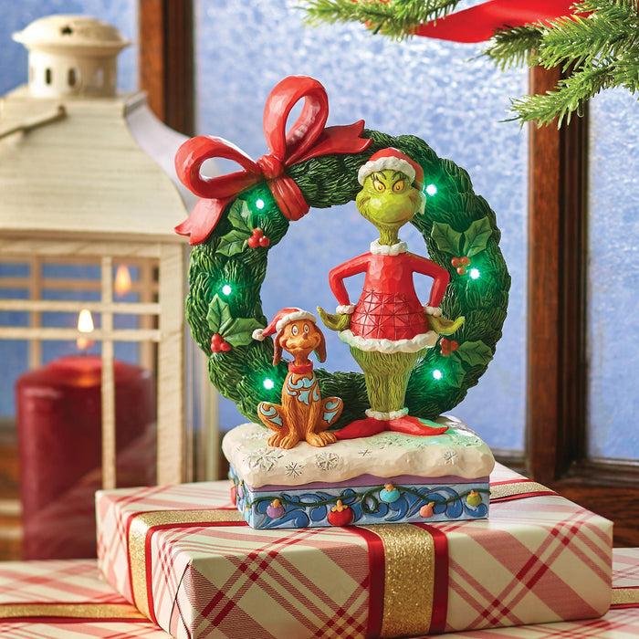 Enesco Grinch & Max In Wreath Fig