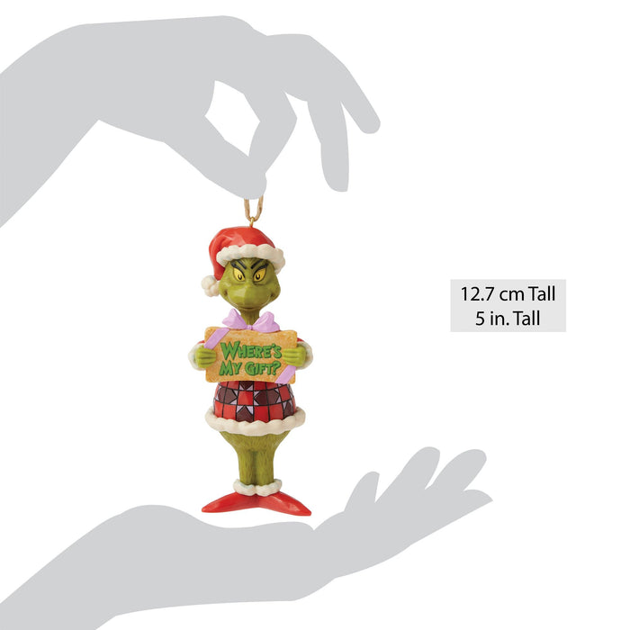 Enesco Grinch Message Ornament