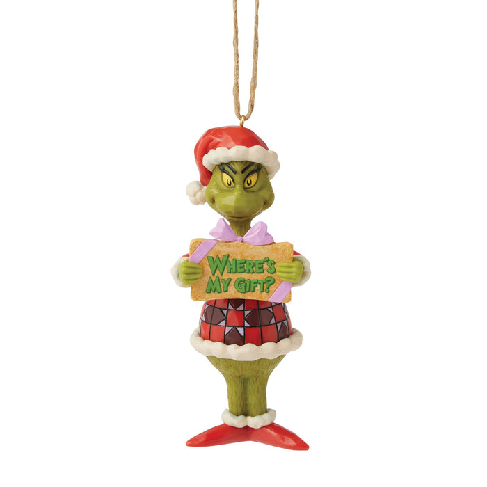 Enesco Grinch Message Ornament