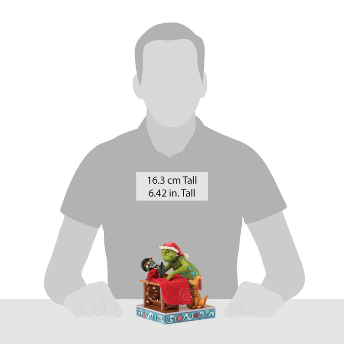Enesco Grinch Sewing Santa Suit Fig