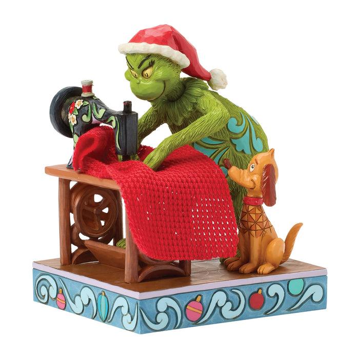 Enesco Grinch Sewing Santa Suit Fig