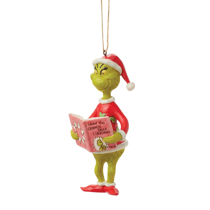 Enesco Grinch With Book Ornament